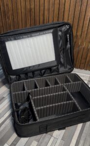 travel vanity large black