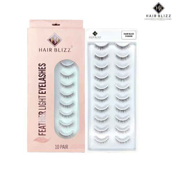 10 pair eyelashes fusion