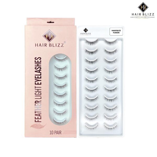 10 pair eyelashes fusion