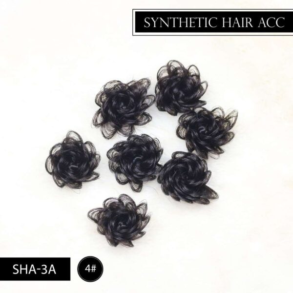 flower hair attachments set of 6 black