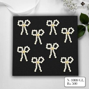 pearl bow set of 8