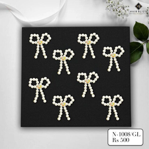 pearl bow set of 8